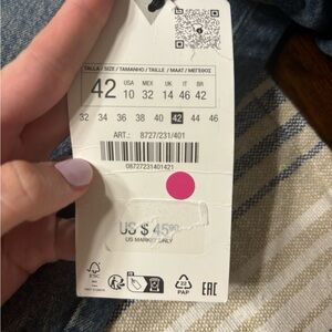 zara jeans brand new with tags never been worn!!